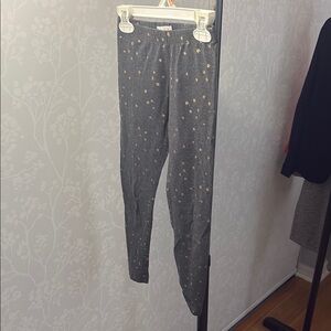 Epic Threads Gray Leggings with Gold Stars